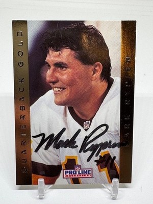 1992 Pro Line Portraits Gold #16 SIGNED NFL Football Card Mark Rypien