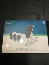 Arlo Pro Wireless 5S 2K Spotlight Camera, 3 Cameras  1 Solar Panel, White
