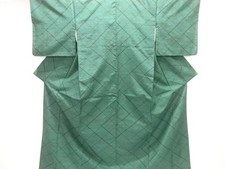 7682216: JAPANESE KIMONO / TSUMUGI / ENSEMBLE / WOVEN ARABESQUE