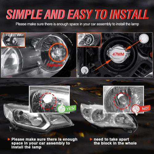 H4 LED Car Headlight Bulbs 1000000LM 2000W CANBUS Auto Fog Lamp Bulb12V 24V - Picture 15 of 20