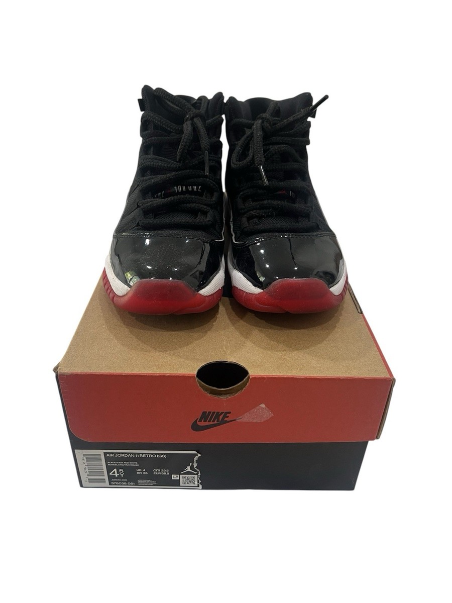 Jordan Air Jordan 11 Retro Bred Black Red White 2019 378038-061 GS