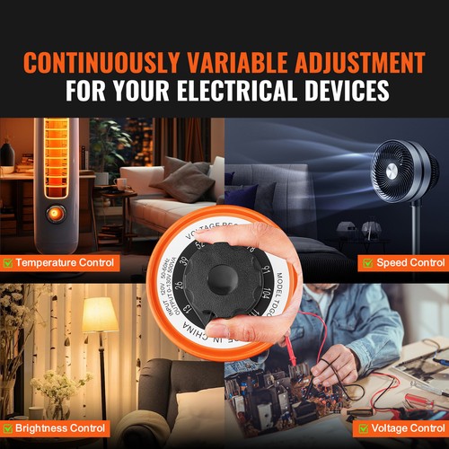 120V 500VA Variable Transformer With Digital Display LCD 60Hz 0-130V AC Voltage - Picture 2 of 12