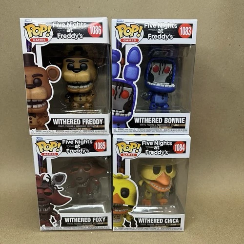 Funko Pop! Games: Five Nights at Freddy's FNAF Withered Set of 4 New In Box