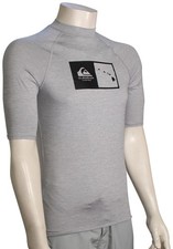 Quiksilver Hawaii Double Down SS Rash Guard - Sleet Heather - New