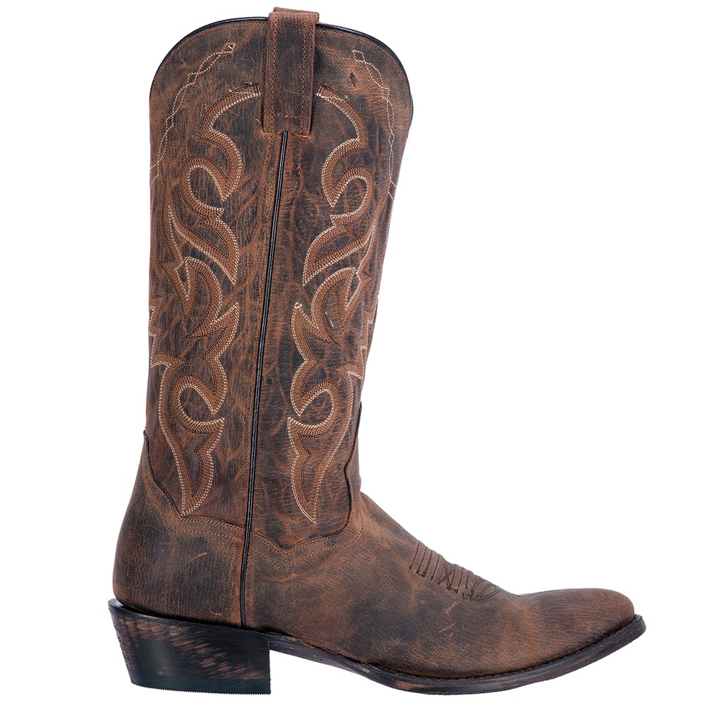 Dan Post Boots Renegade Embroidered Round Toe Cowboy  Mens Brown Casual Boots DP