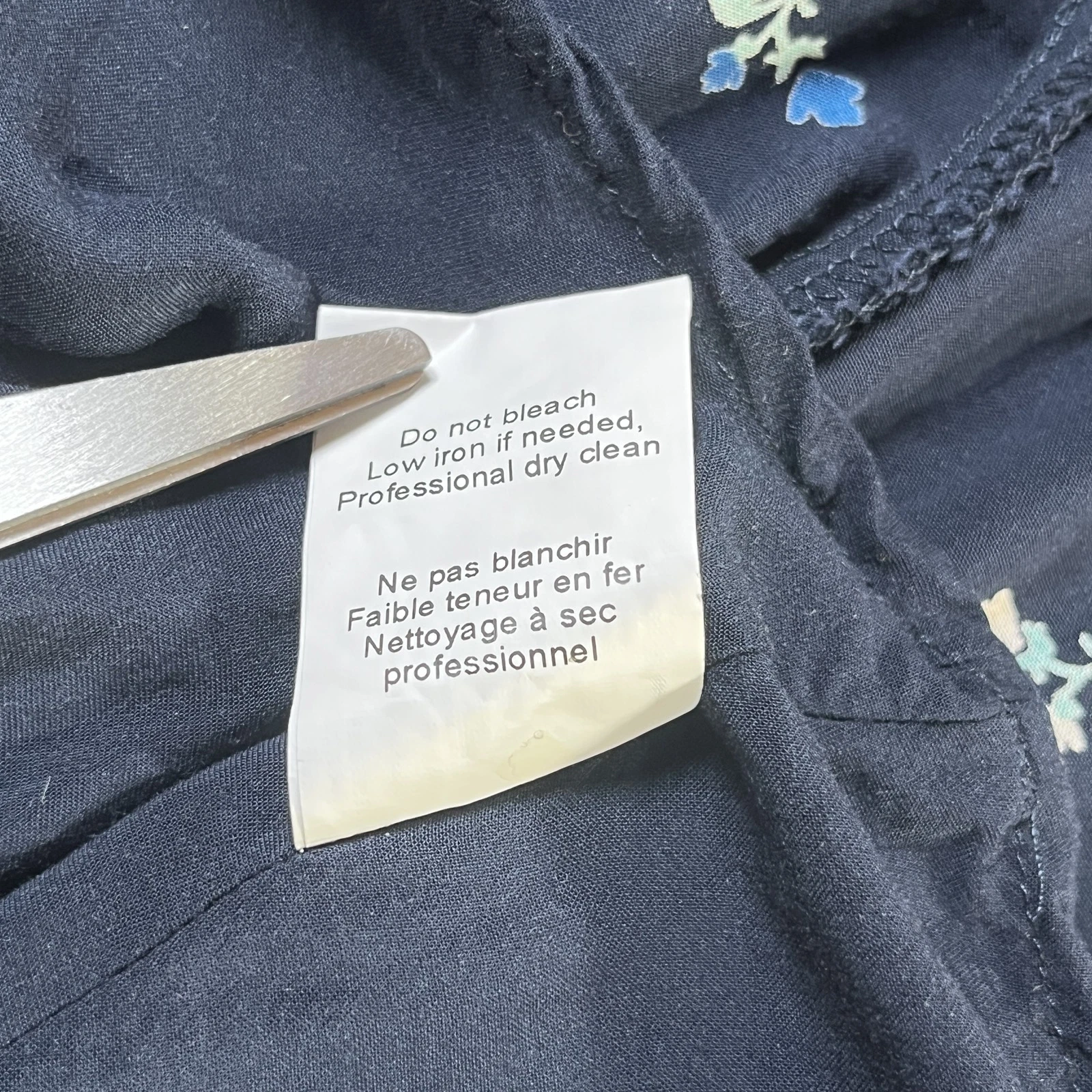 VETEMENTS Abito 11:1 TYLHO Anthropologie S floreale midi manica lunga cravatta vita tasche boho