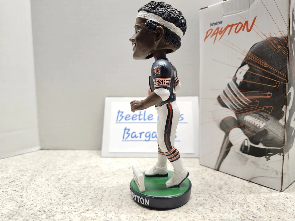 Walter Payton Chicago Bears NFL SGA 2019 100 Years Of Bears качающаяся голова новая в коробке - Изображение 4 из 4