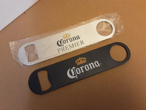 Lot Of 2 NEW Corona & Corona Premier Stainless Steel Bottle Cap Speed Openers NR