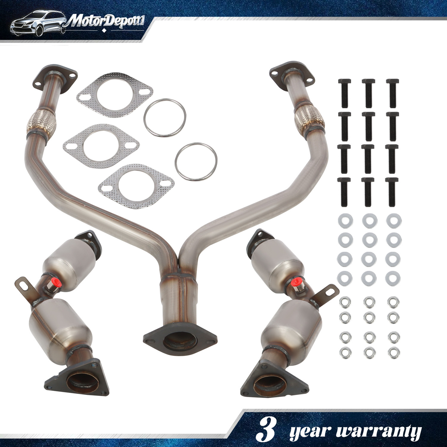 Flex Y-Pipe Catalytic Converter For 2009-2013 Infiniti G37 3.7L