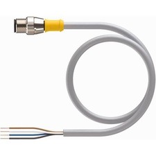 1pc TURCK RS 4.4T-3 Single Ended Cordset, M12 Male to Pigtail, 3 m, PVC, Eu