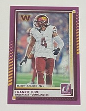 2025 Donruss Frankie Luvu Season Stat Line #/500 Commanders