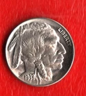 GEM Uncirculated 5c 1938-D Buffalo Indian Head Nickel