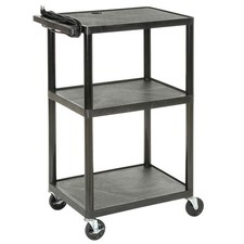 Plastic Audio Visual  Instrument Cart Three Shelves 32 X 24 X 54