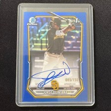 🫐ZD 2026 BOWMAN CHROME AUTO 1ST REFRACTOR BLUE JORGE QUINTANA /150
