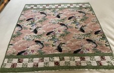 Handmade Hanging Floral Koi Watercolor Quilt Fiber Art 43 X 47