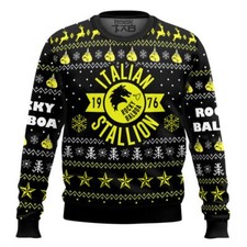 Italian Stallion Boxing 1976 Rocky Style Xmas Sweater