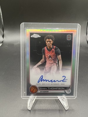 Amen Thompson Rookie Auto 2022-23 Topps Chrome Autographs Overtime 