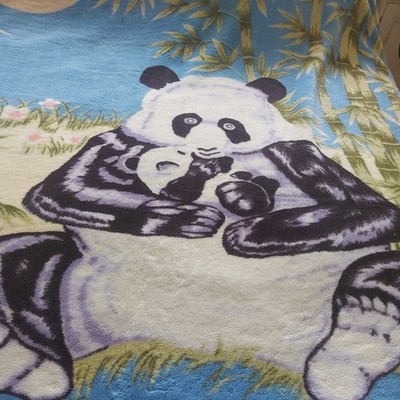 Sania Retro Panda mit Jungdecke Doppelbett Supersoft 200 cm x 240 cm