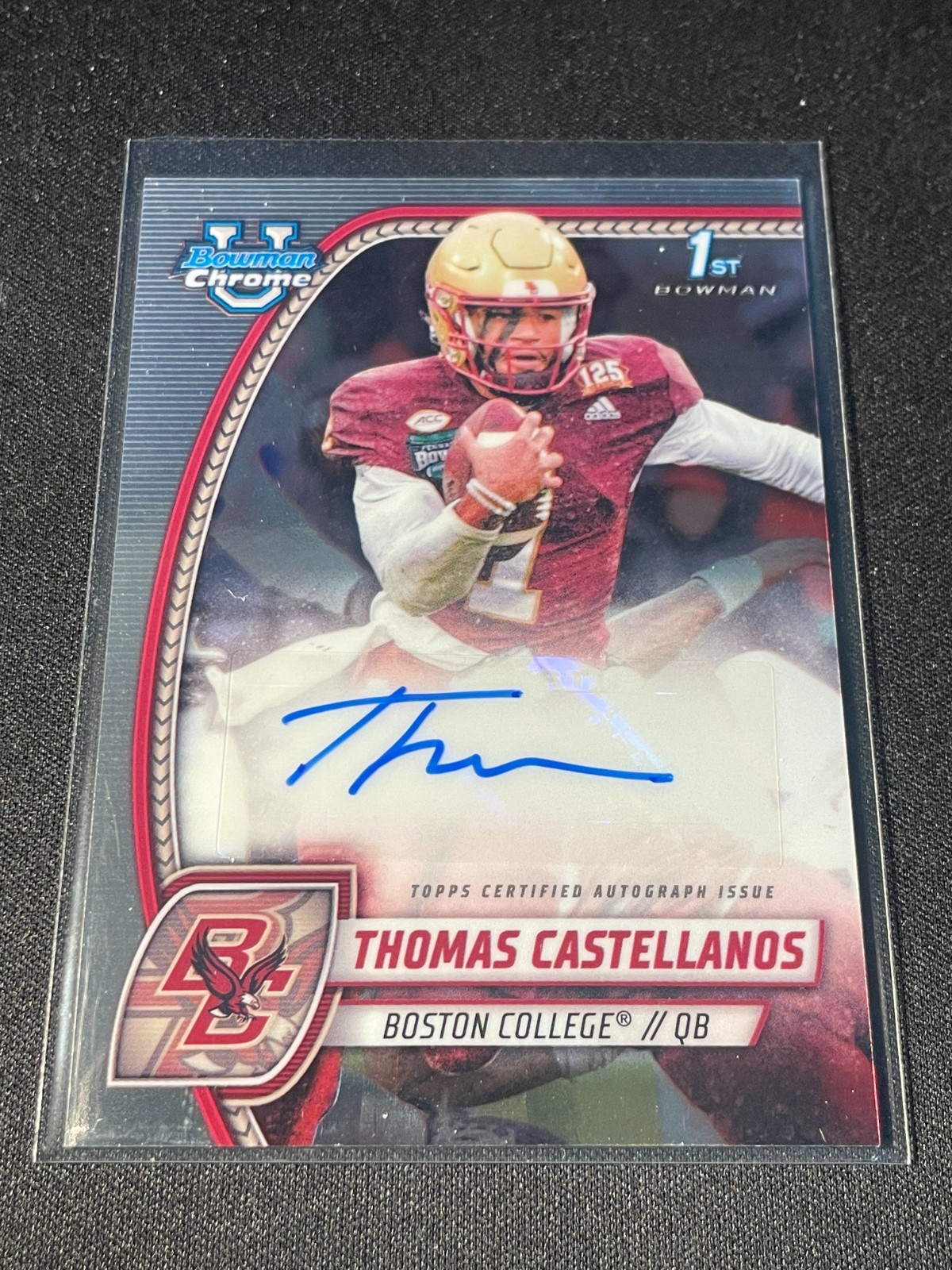 2024 Bowman Chrome University Thomas Castellanos 1st Auto Base #PA-TCA