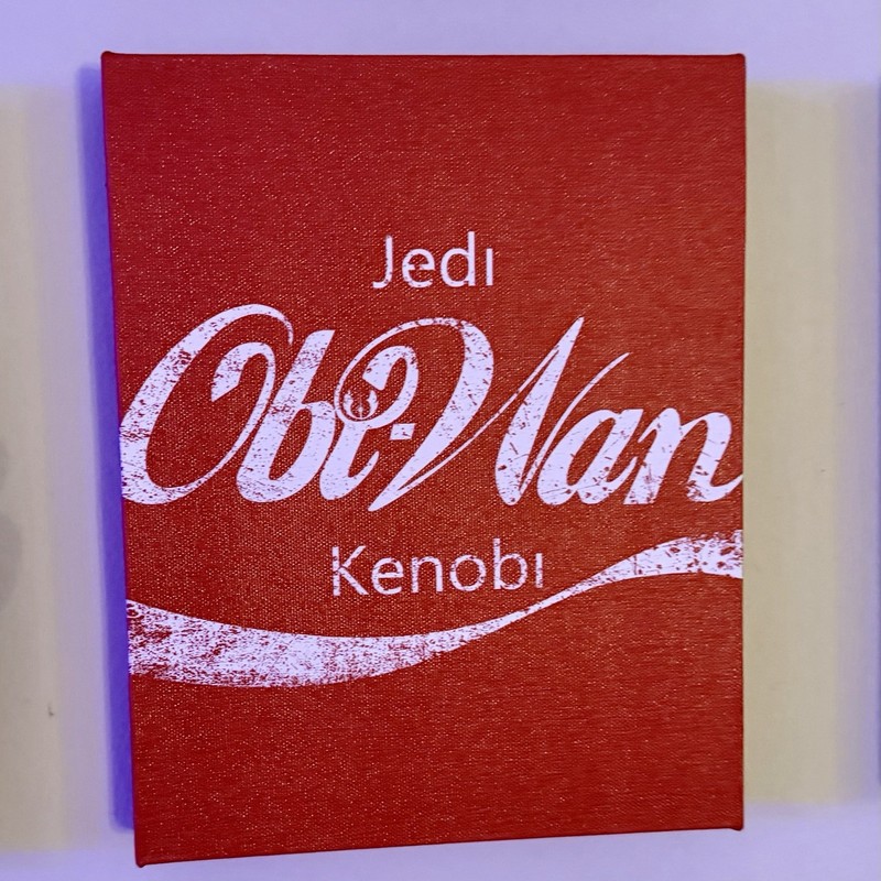 Star Wars Obi-Wan Kenobi Red White Coke Canvas (12” x 8”)