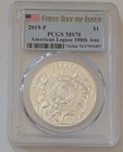 2019-P FDOI PCGS MS70 AMERIAN LEGION 100TH ANNIVERSARY COIN SKU 70/37092897