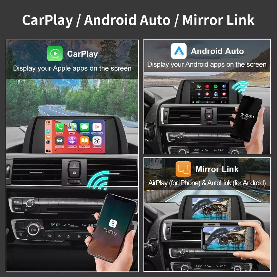 Wireless CarPlay Android Auto Decoder Box for BMW 1 2 3 4 5 6 Series +NBT System - Image 4 of 4