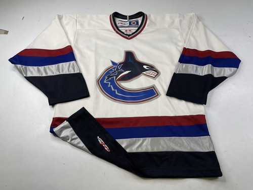 Vintage Vancouver Canucks CCM Maska White Orca Jersey Mens Medium NHL - Picture 1 of 7