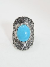 Sterling Silver And Amber Or Paz Isarel Ring Size 9.25