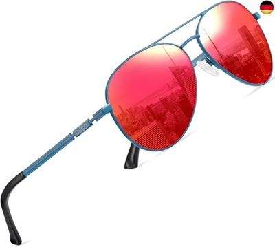 DUCO Sonnenbrillen Für Herren Pilotenbrille Polarisiert Herren Sonnenbrille 