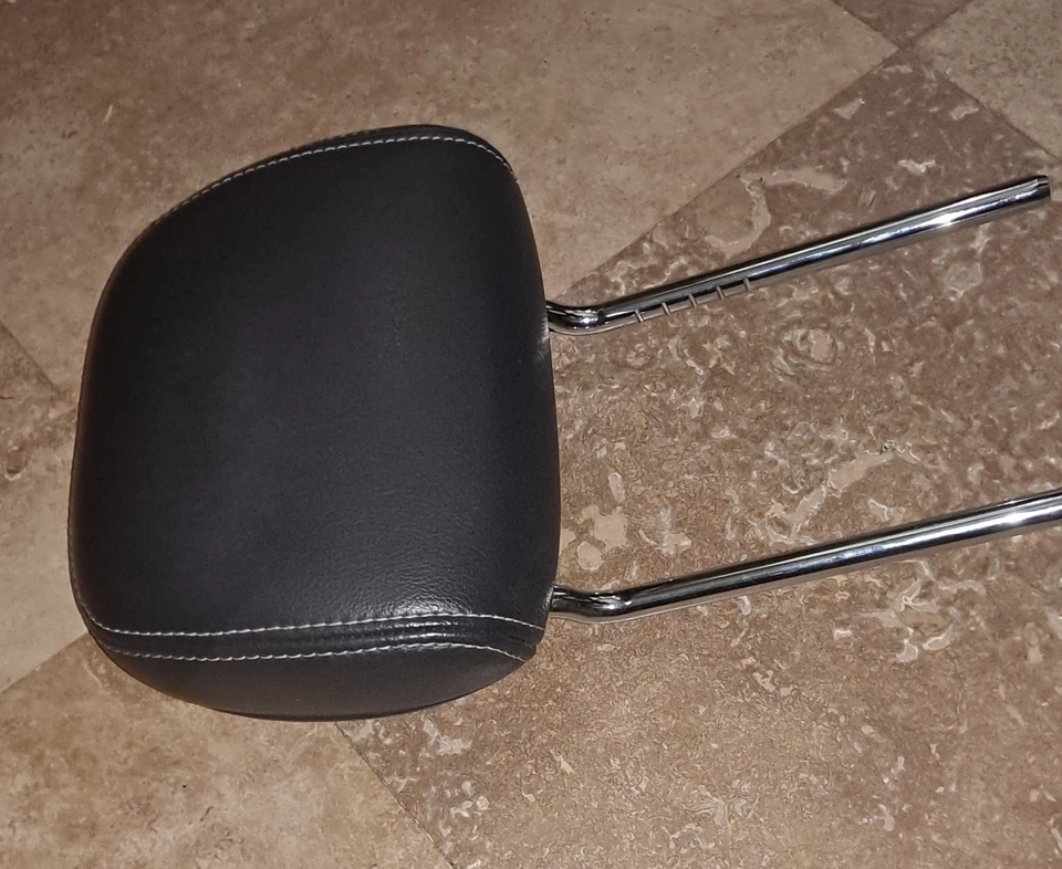 2010-2012 Jeep Liberty Nitro Front Active Head Rest Black Leather White Stitch Foto 4 de 4