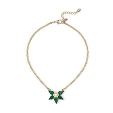 Sodini Girocollo Linea Kate Cristalli Smeraldo e Perla Sintetica Donna Collane