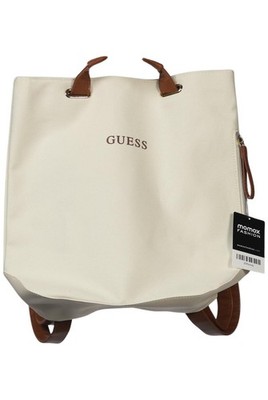 GUESS Rucksack Damen Backpack Tasche Baumwolle Cremeweiß #zgqgs33