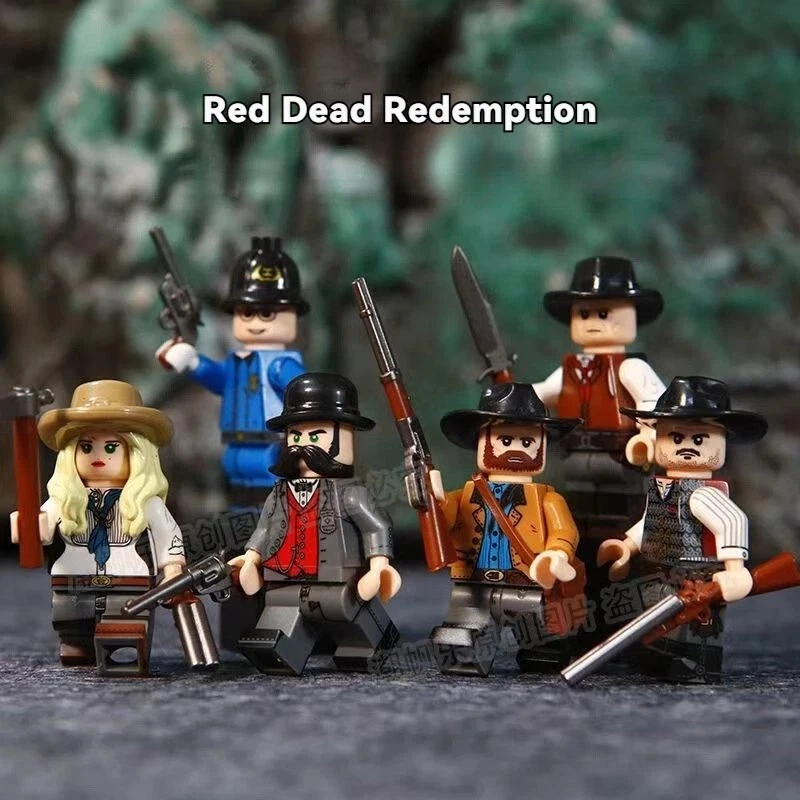 Lego Red Dead Redemption Videojuego Personalizado Héroe Vaquero 6 X Mini Figuras Juguete