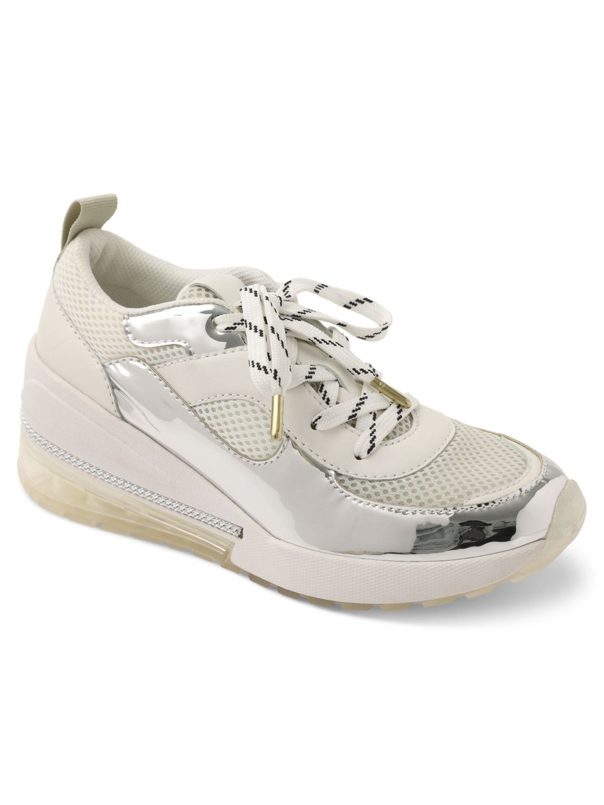 BCBGENERATION Womens Ivory Chain Reflective Weddi Wedge Athletic Sneakers 8 M 6990₽