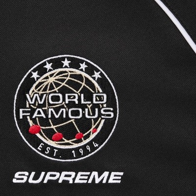 Supreme Piping Soccer Jersey Black | eBay