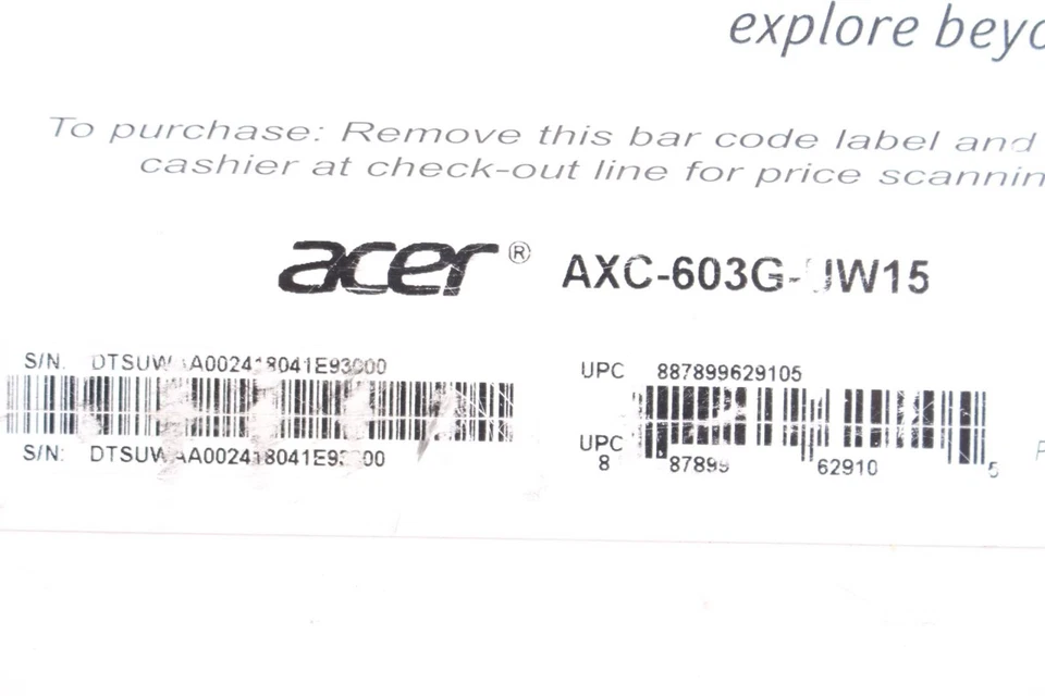 Acer Aspire X AXC-603G-UW15 Desktop PC Pentium J2900 4GB RAM 1TB HDD Windows 8.1 - Image 4 of 4