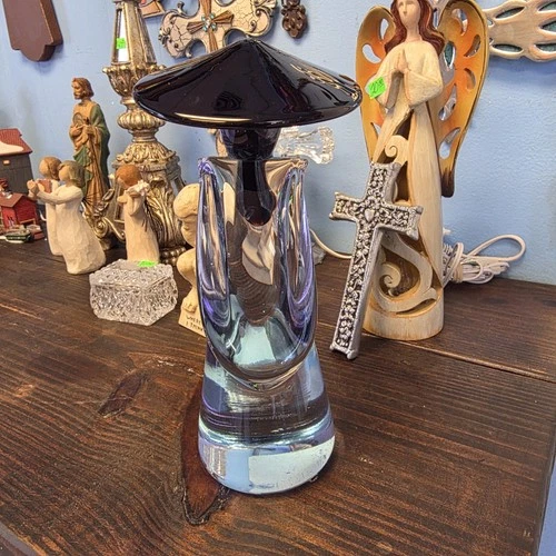 Vintage Murano Italy Art Glass Asian Chinese Figurine Monk Art Deco Sculpture