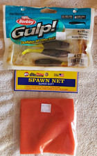 Berkley Gulp! Saltwater 4" Paddleshad 4 CT and Atlas Mike's Spawn Net