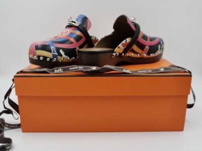 HERMÈS CLOGS CARLOTTA MULTICOLORE 