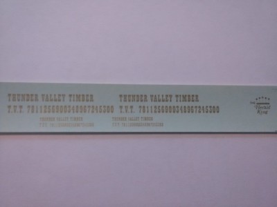 The Herald King HO Decal ''Thunder Valley Timber'' ~ TS