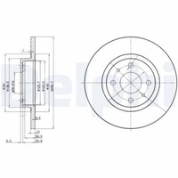 2X Delphi BG2411 Bremsscheibe FüR Alfa Romeo Passend FüR Fiat Lancia
