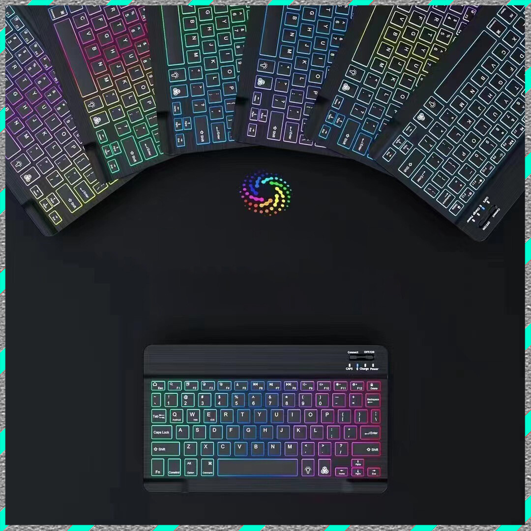 Wireless keyboard Backlight Portable Colors Rechargeable Portable mute mini