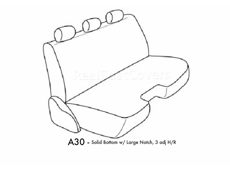 Exact Fit Bench Seat Cover for Tacoma Dark Gray Three Adjustable Headrest - Image 3 of 3