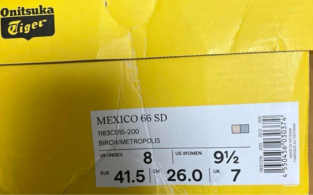 Onitsuka Tiger MEXICO 66 SD BIRCH/METROPOLIS 1183C015 200 UNISEX shoes size 26cm