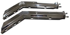 30" Mud Flap Hangers Angled Stainless Steel  2.5" Bolt  Semi Truck Spring Loaded