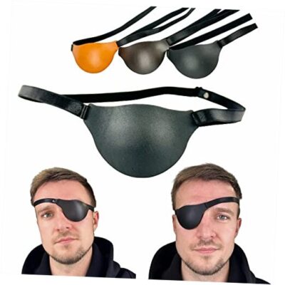 Leather Eye Patch, Eye Patch, Man Eye Patch, Woman Eye Patch, Slim Eye Black