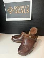 BASS WOMEN'S LEATHER SLIP ON MULES /CLOGS LUCA SIZE 7