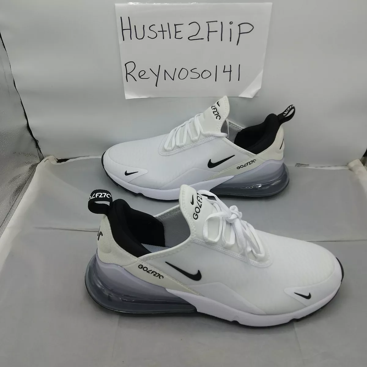 Nike Golf Air Max 270 G Tour Shoes CK6483-102 White Platinum Sz 11.5 Waterproof