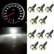 10x White Wedge T5 3-smd Led Bulbs Dash Instrument Gauge Speedometer Light 74 17