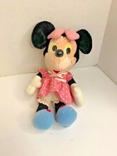 Disney Minnie Mouse Vintage Playskool Plush Stuffed Doll Toy Pink dress 14 in